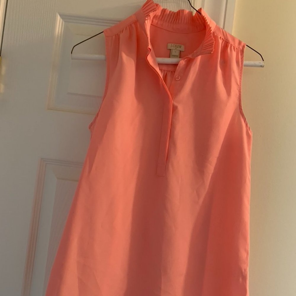 J. Crew Peach/ coral tank top (layer piece/ shell)